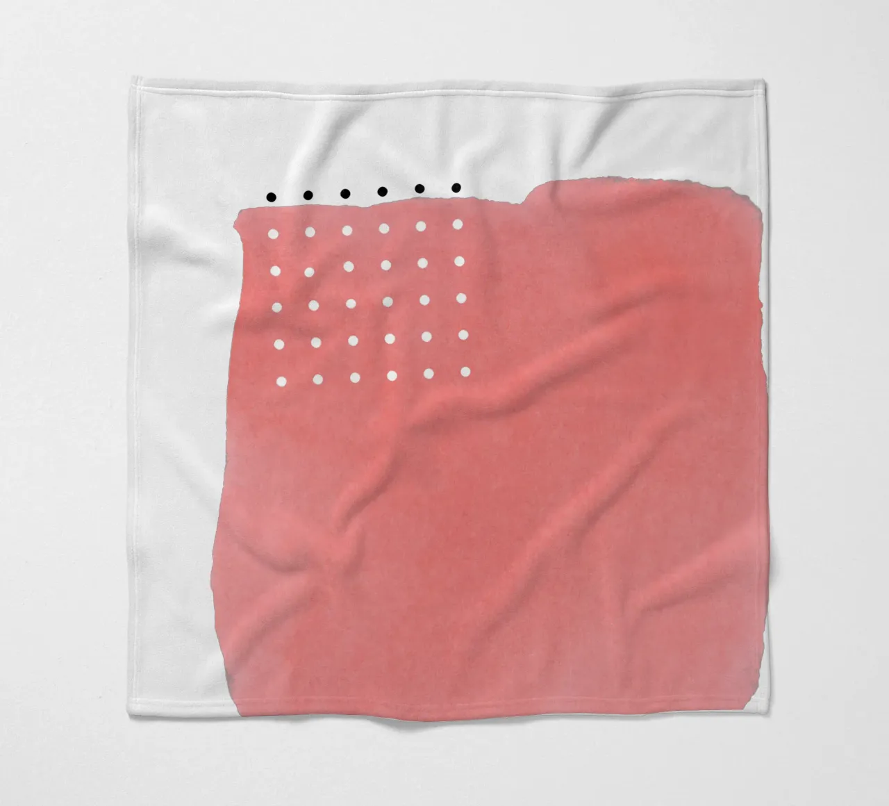 Pennellata astratta di acquerello rosa con po coperta in pile da amini54