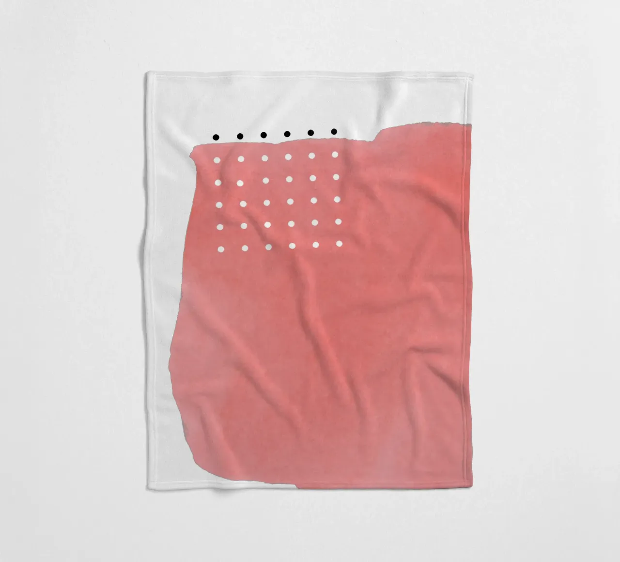 Pennellata astratta di acquerello rosa con po coperta in pile da amini54