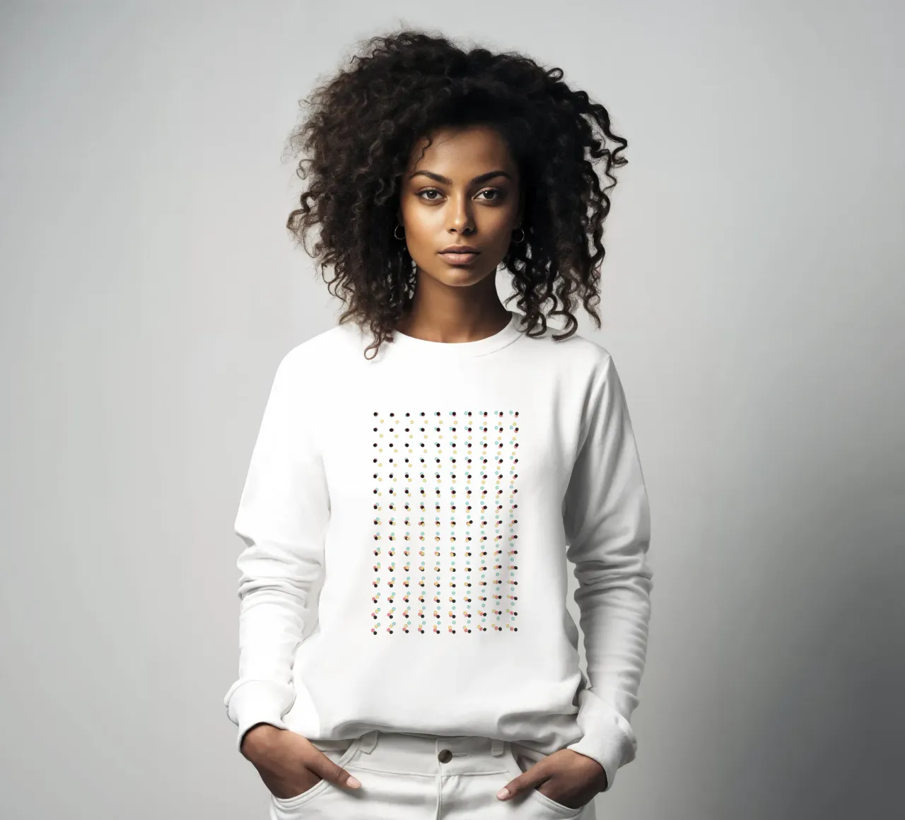 Abstract Painting Polka Dots Pattern sweatshirt by amini54