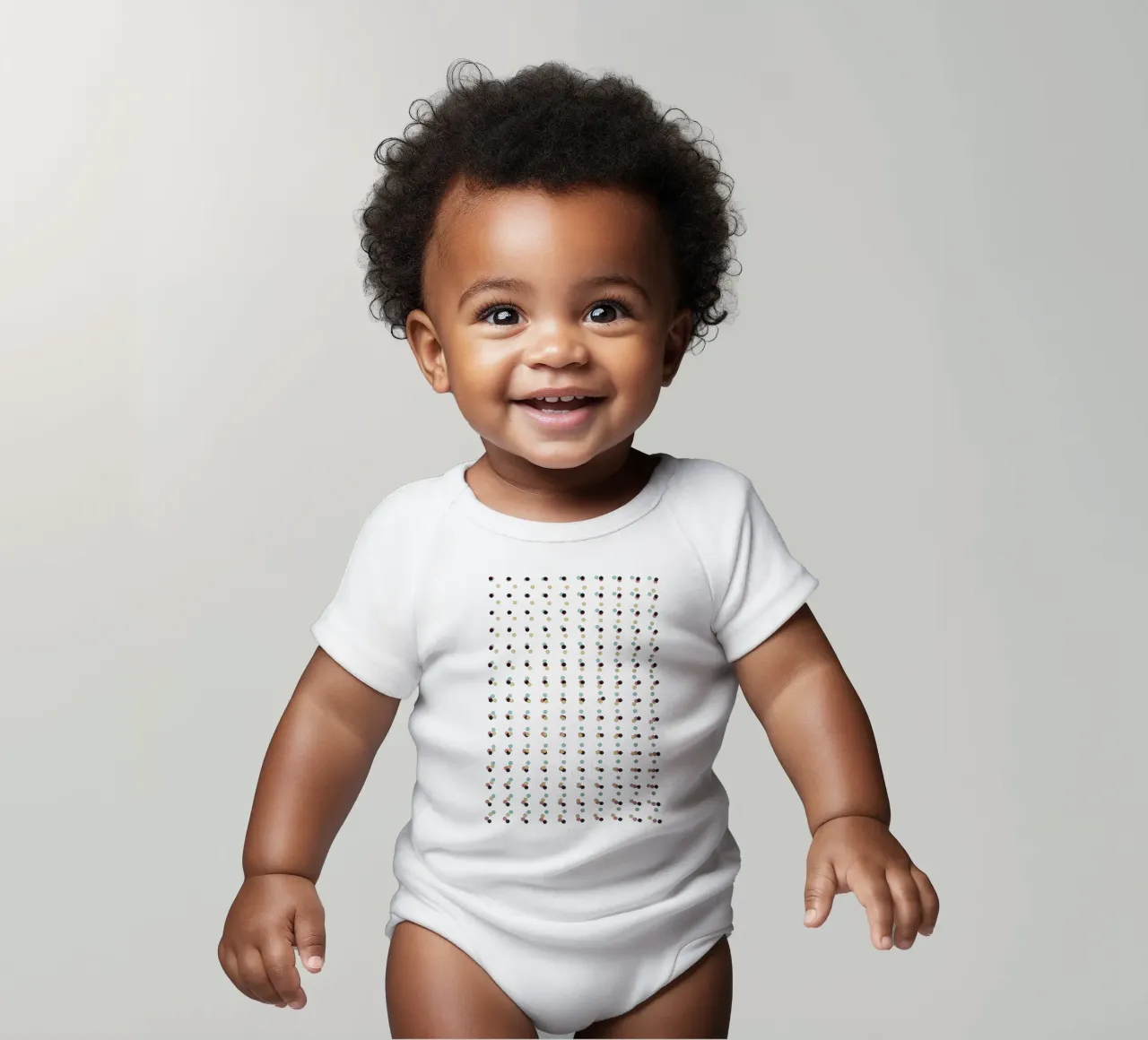 Abstract Painting Polka Dots Pattern short-sleeve baby romper by amini54
