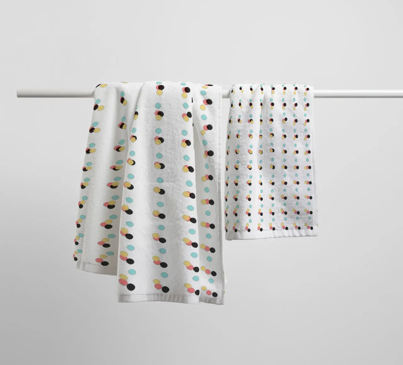 Abstract Painting Polka Dots Pattern towel by amini54