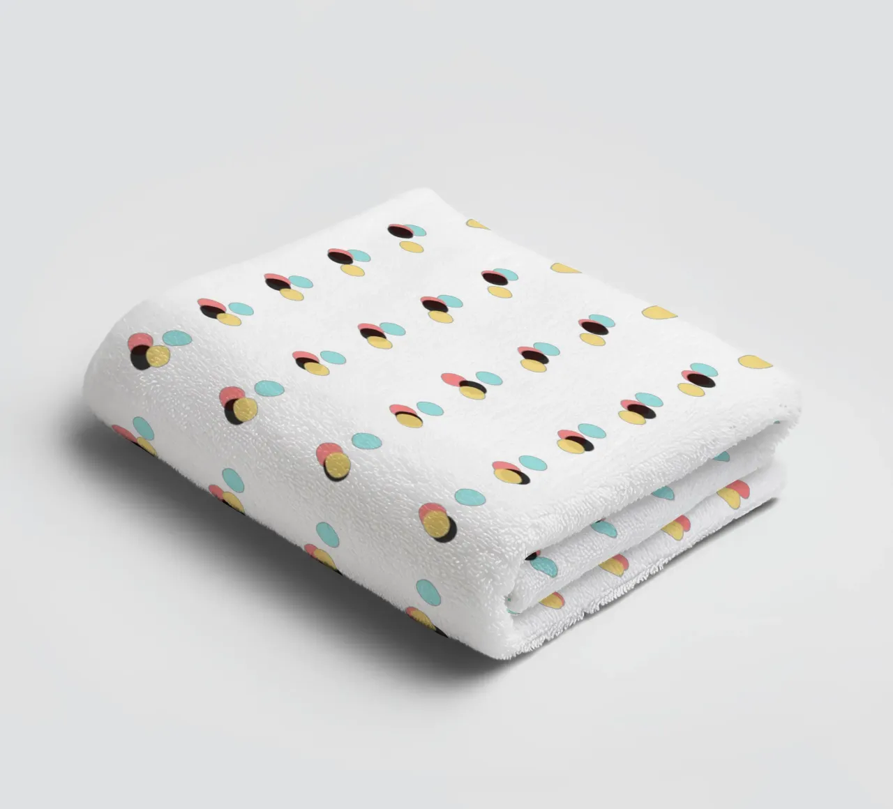 Abstract Painting Polka Dots Pattern towel by amini54