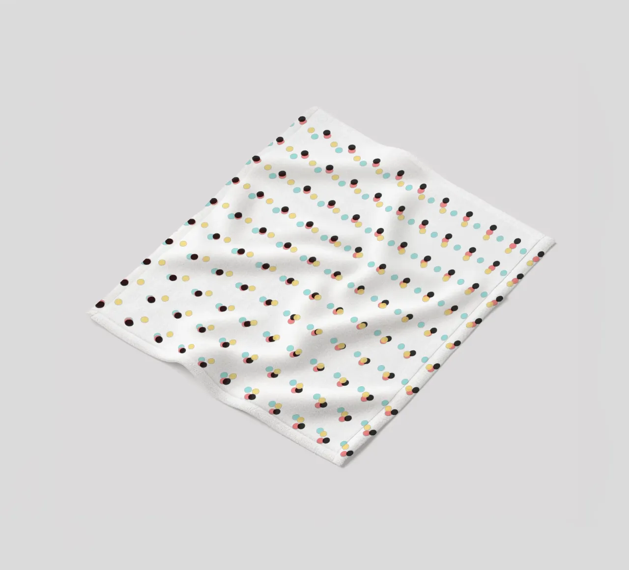 Abstract Painting Polka Dots Pattern fleece blanket by amini54