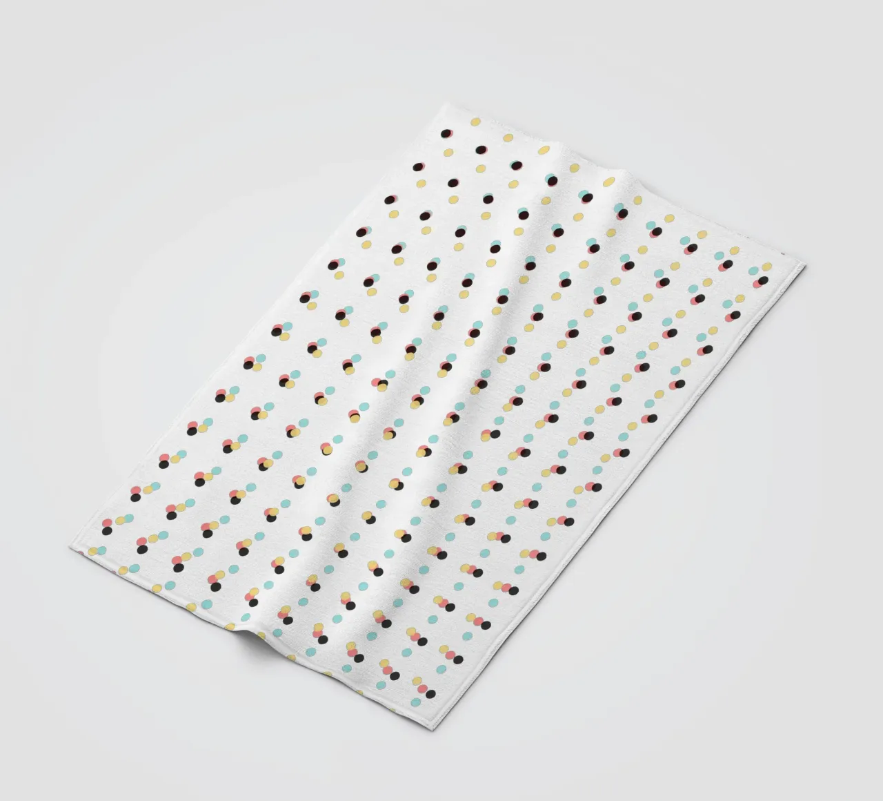 Abstract Painting Polka Dots Pattern fleece blanket by amini54