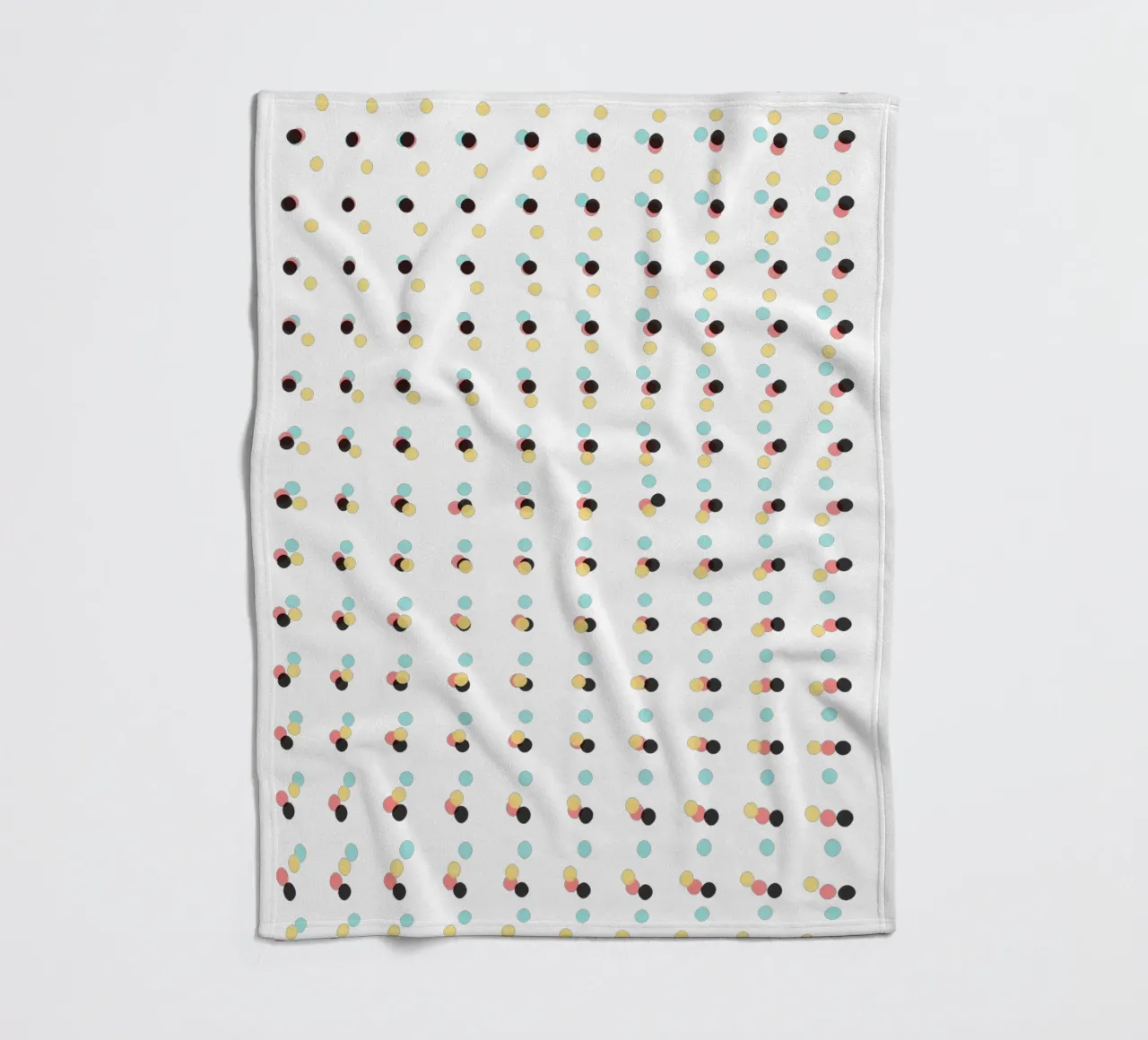 Abstract Painting Polka Dots Pattern fleece blanket by amini54