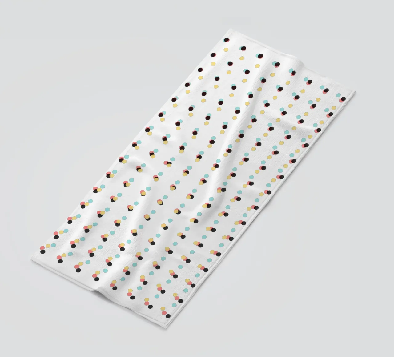Abstract Painting Polka Dots Pattern beach towel by amini54