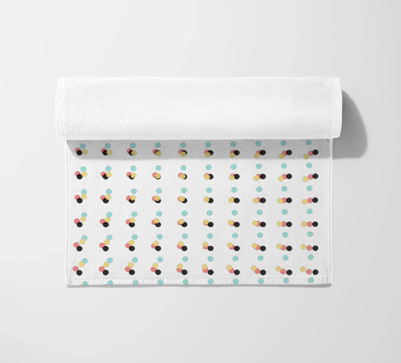 Abstract Painting Polka Dots Pattern beach towel by amini54