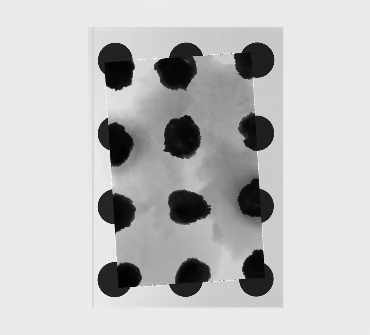 Abstract Painting Polka Dots Pattern II notebook by amini54