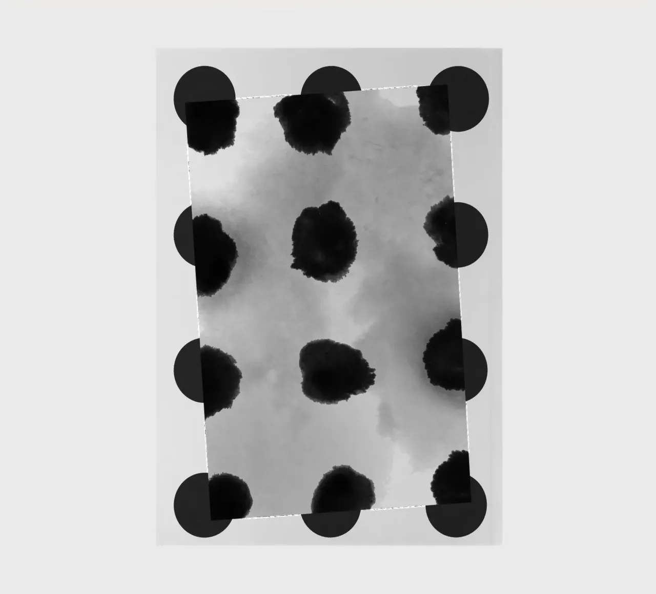 Abstract Painting Polka Dots Pattern II notebook by amini54