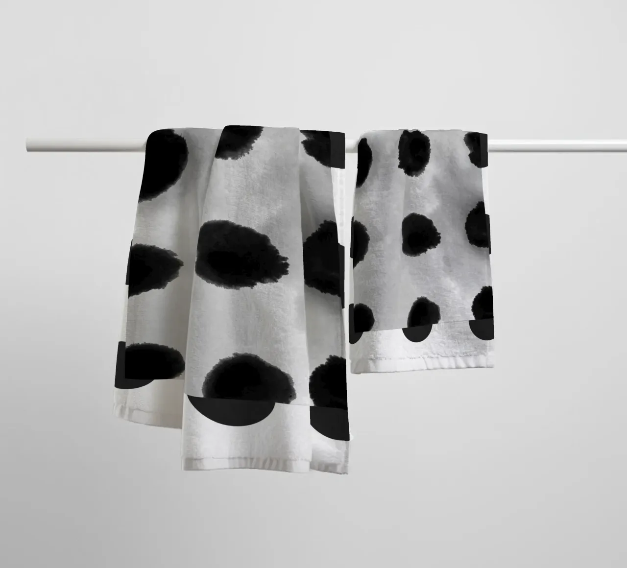 Abstract Painting Polka Dots Pattern II towel by amini54