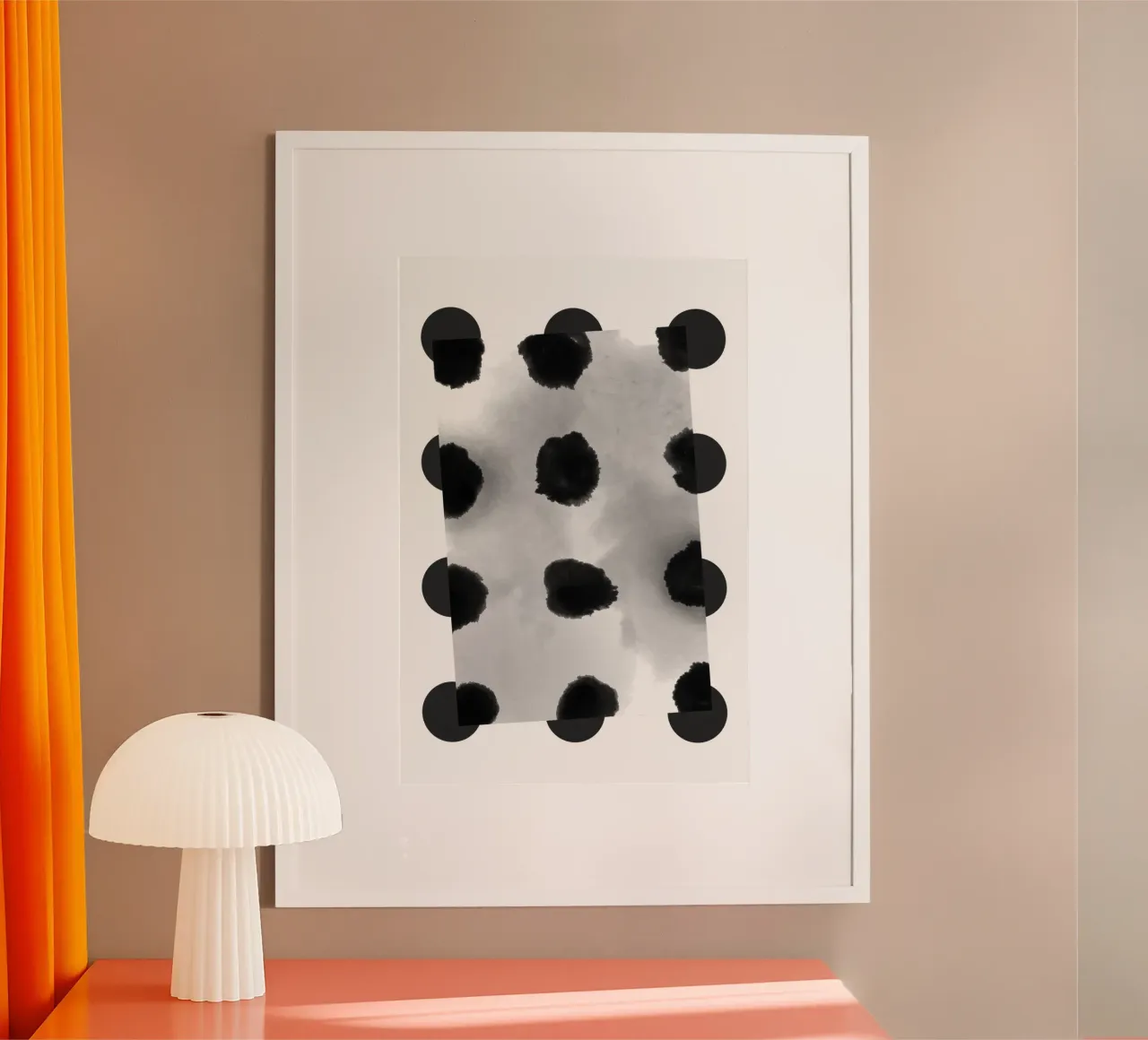 Abstract Painting Polka Dots Pattern II hahnemühle by amini54