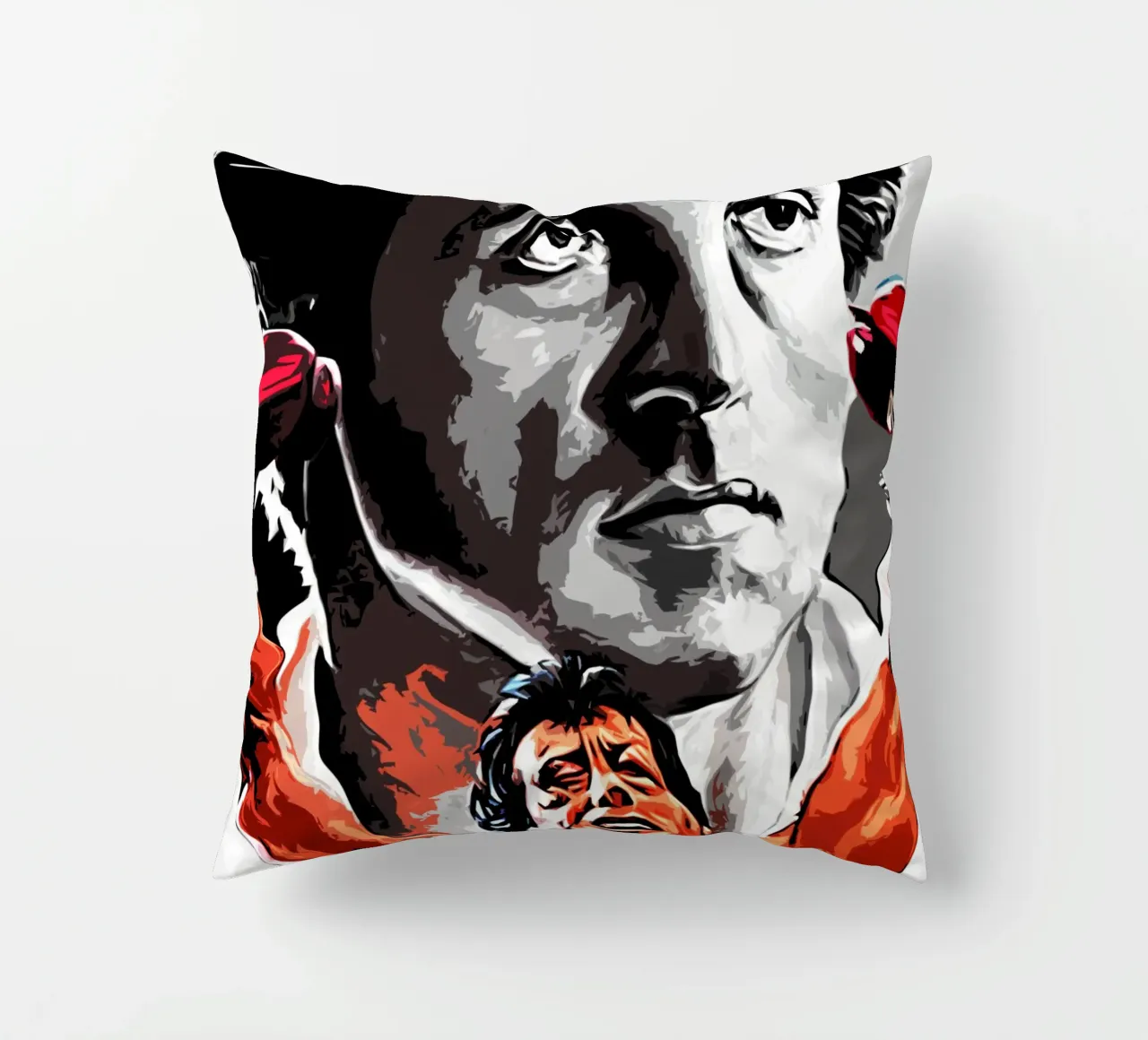 boxing scene decorative cushion by ontoseno