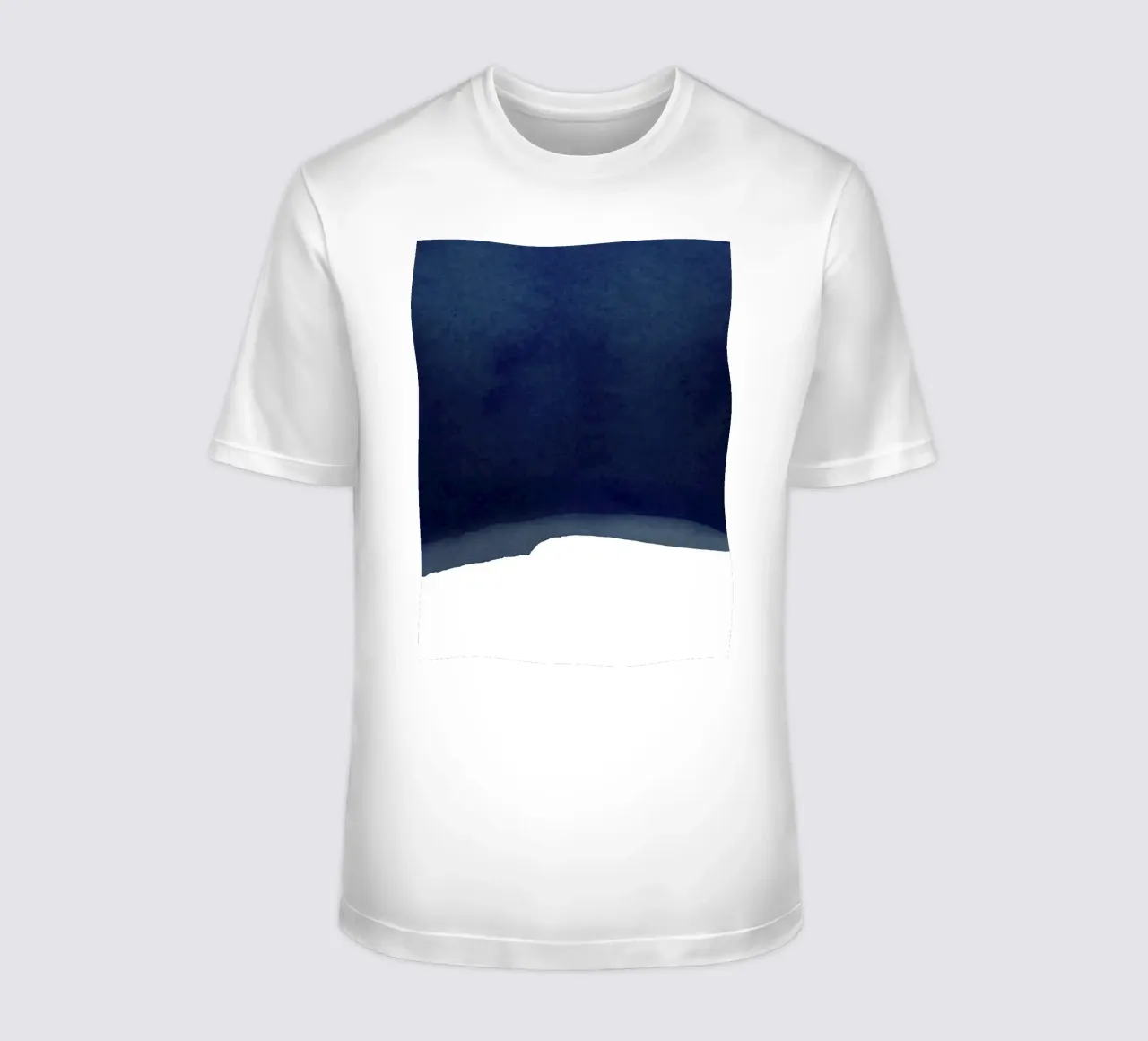 Minimal Navy Blue Abstract 02 Landscape t-shirt da amini54