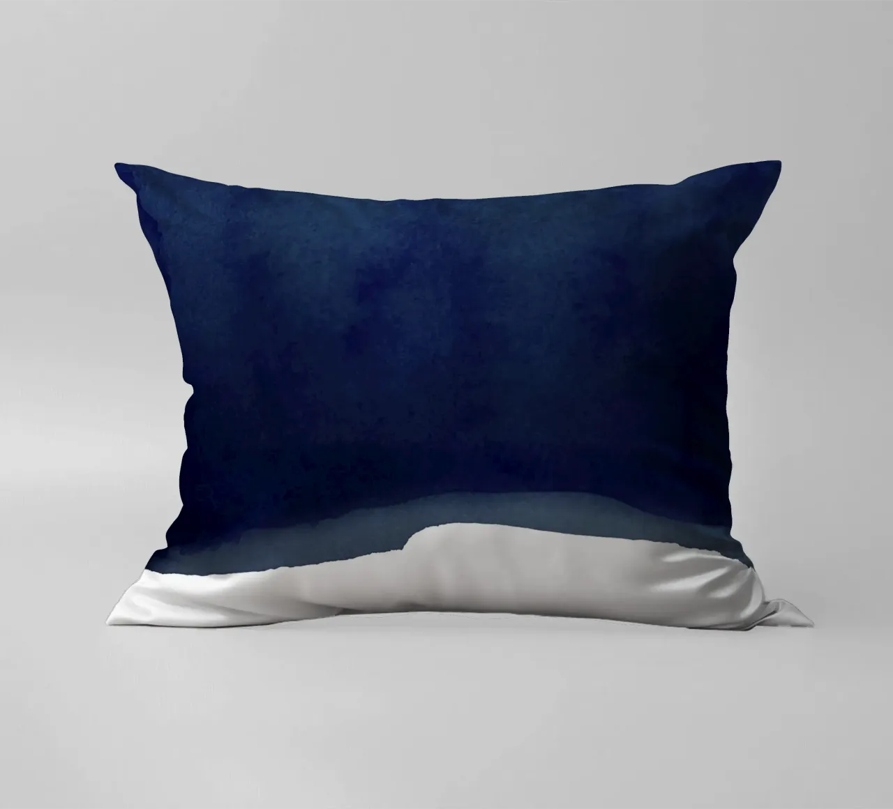 Minimal Navy Blue Abstract 02 Landscape cuscino da amini54