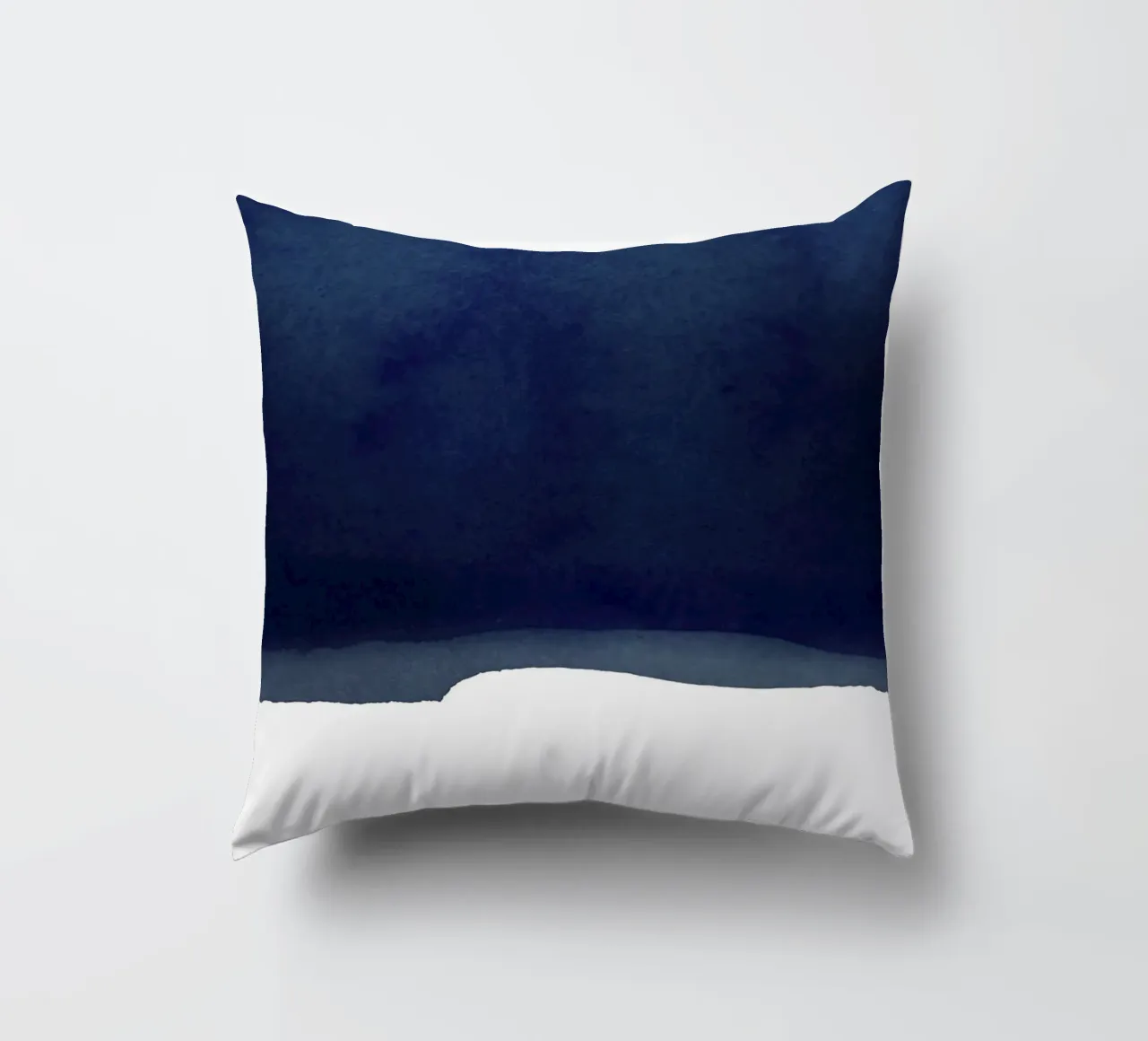 Minimal Navy Blue Abstract 02 Landscape cuscino da amini54