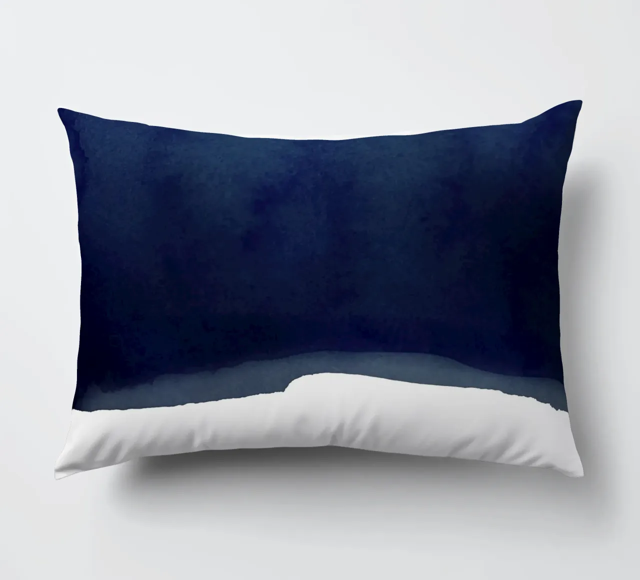 Minimal Navy Blue Abstract 02 Landscape cuscino da amini54