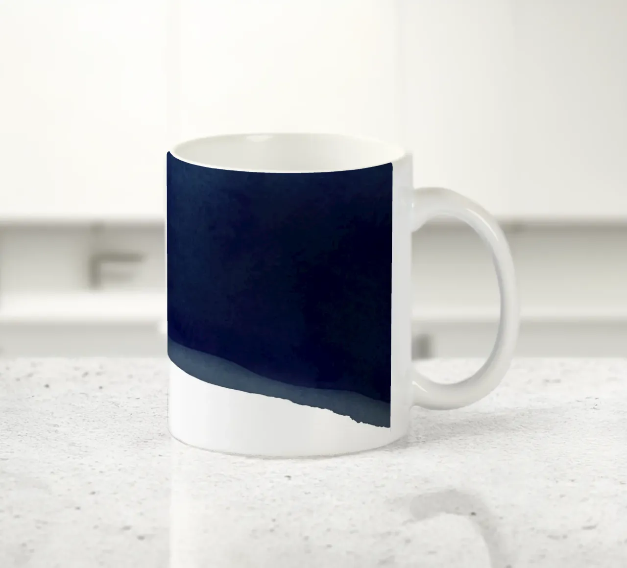 Minimal Navy Blue Abstract 02 Landscape tazza in ceramica da amini54