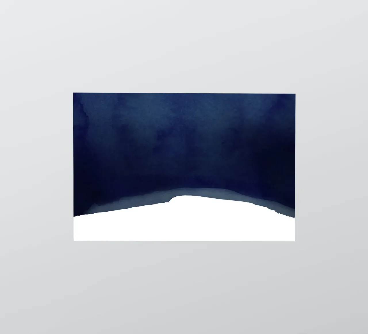Paysage minimal bleu marine abstrait 02 autocollant de amini54