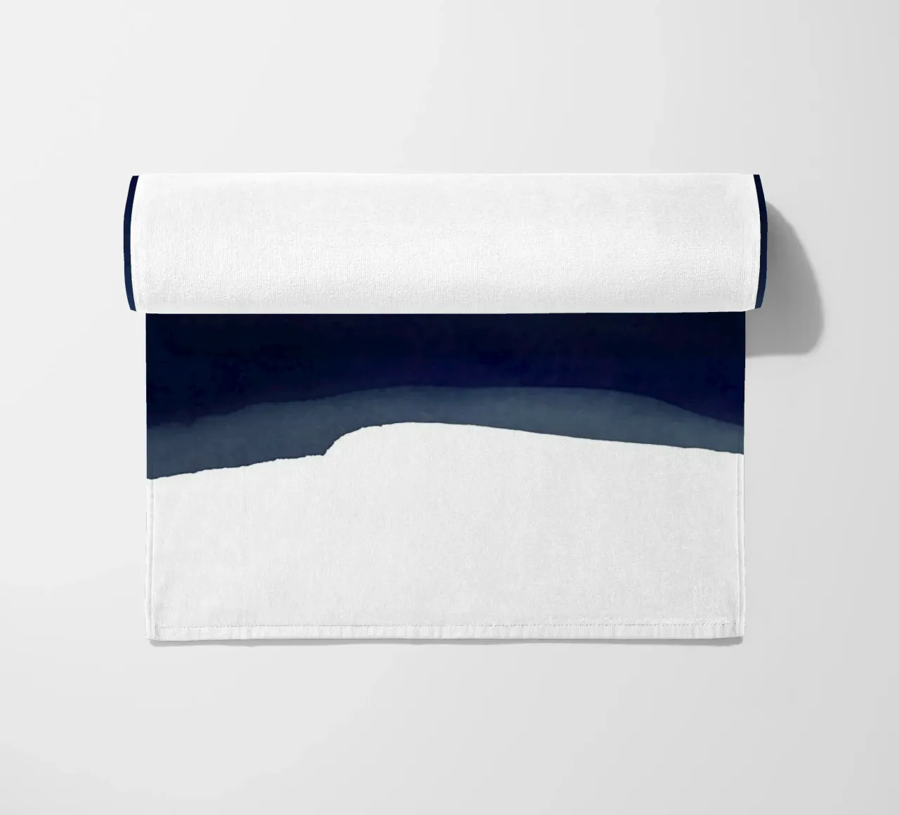 Minimal Navy Blue Abstract 02 Landscape telo mare da amini54