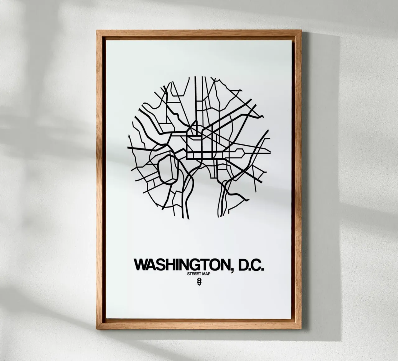 Washington D.C. tela con Cornice a cassetta da Naxart