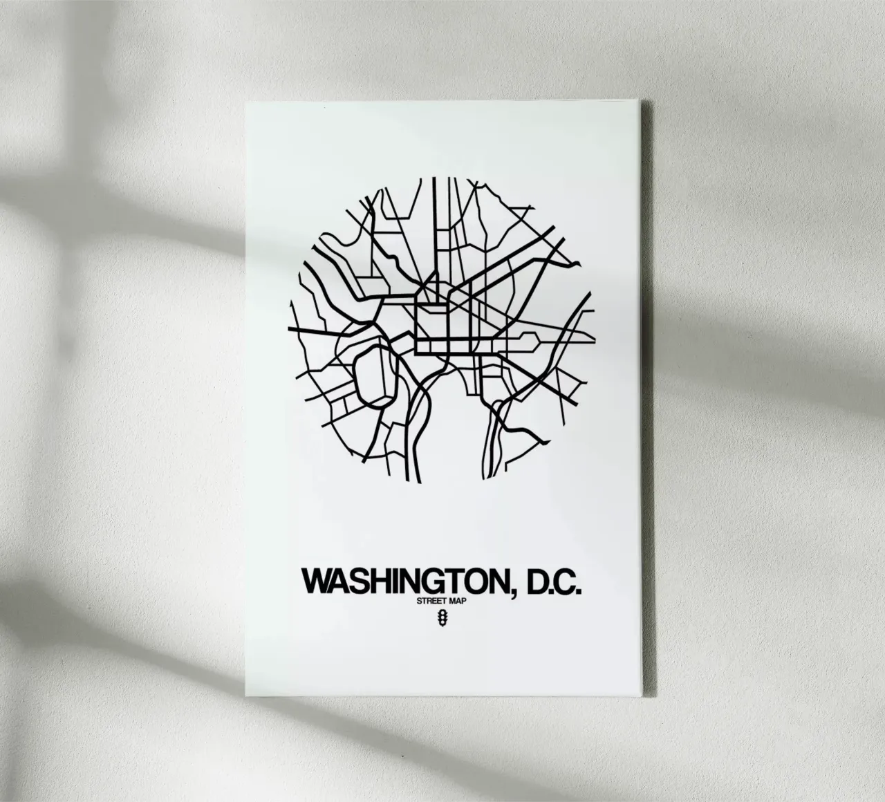 Washington D.C. tela con Cornice a cassetta da Naxart