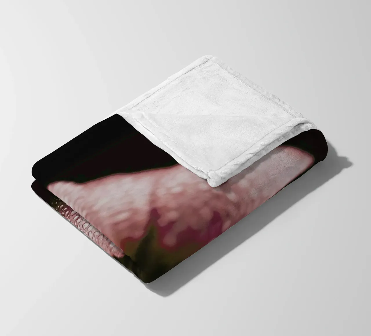 Dusty Pink fleece blanket by Ingrid Beddoes