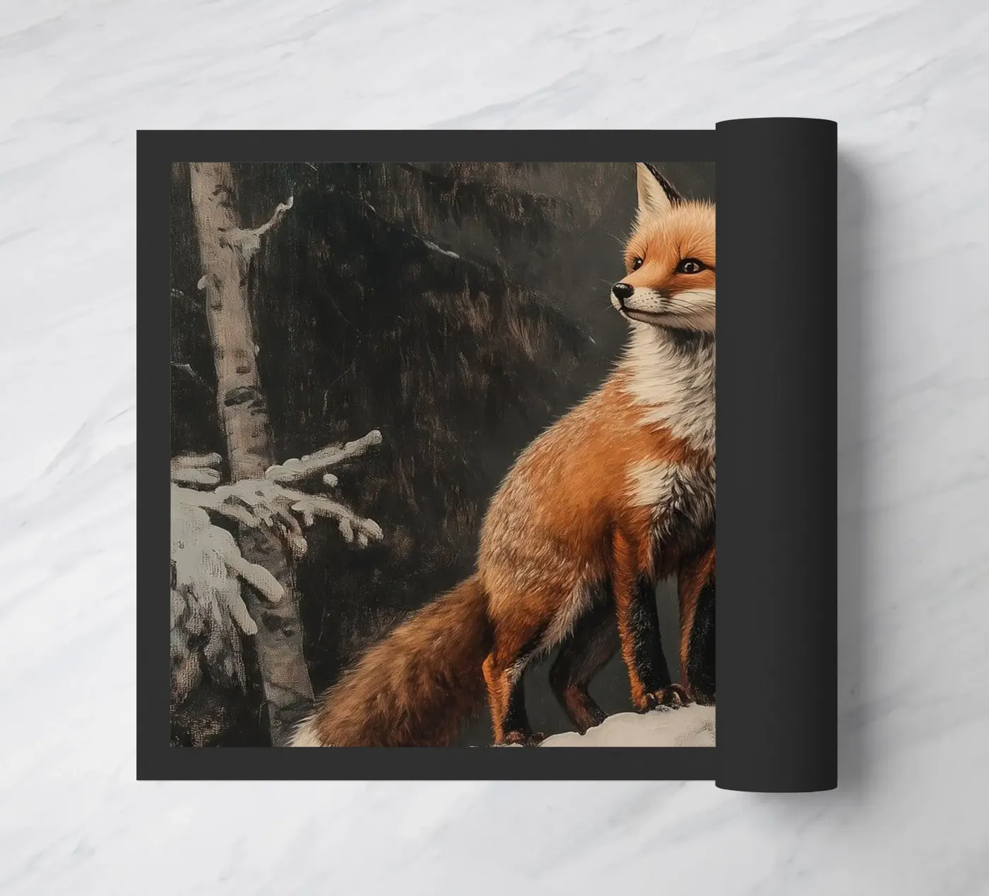 Fuchs im Winterwald doormat by Luna & Noctua