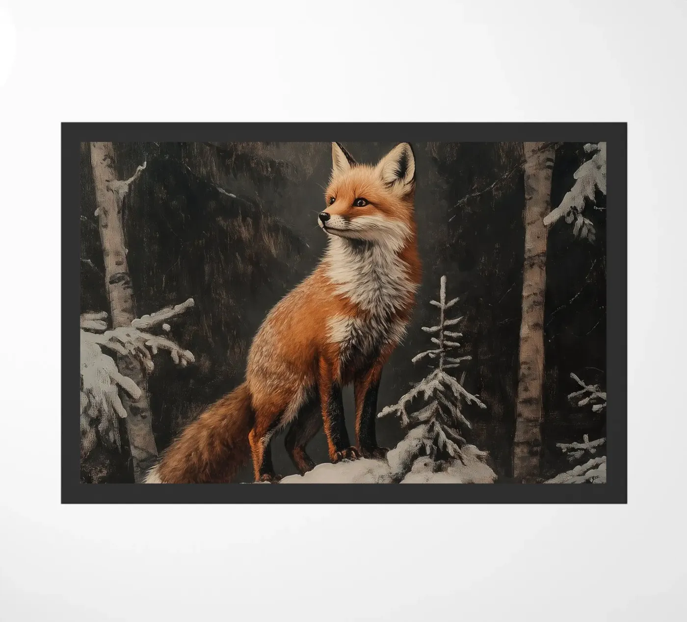 Fuchs im Winterwald doormat by Luna & Noctua