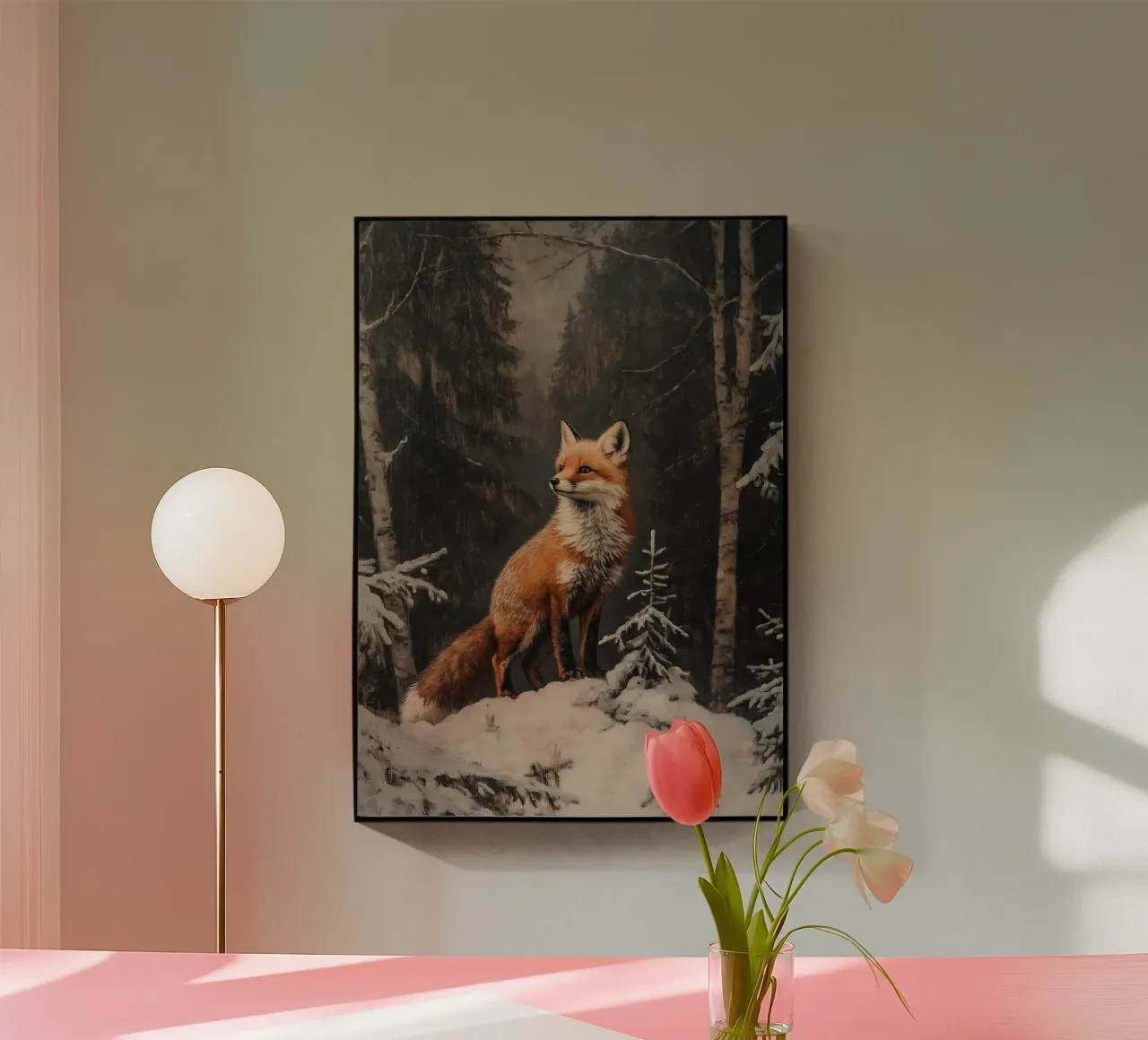 Fuchs im Winterwald plexiglass da Luna & Noctua