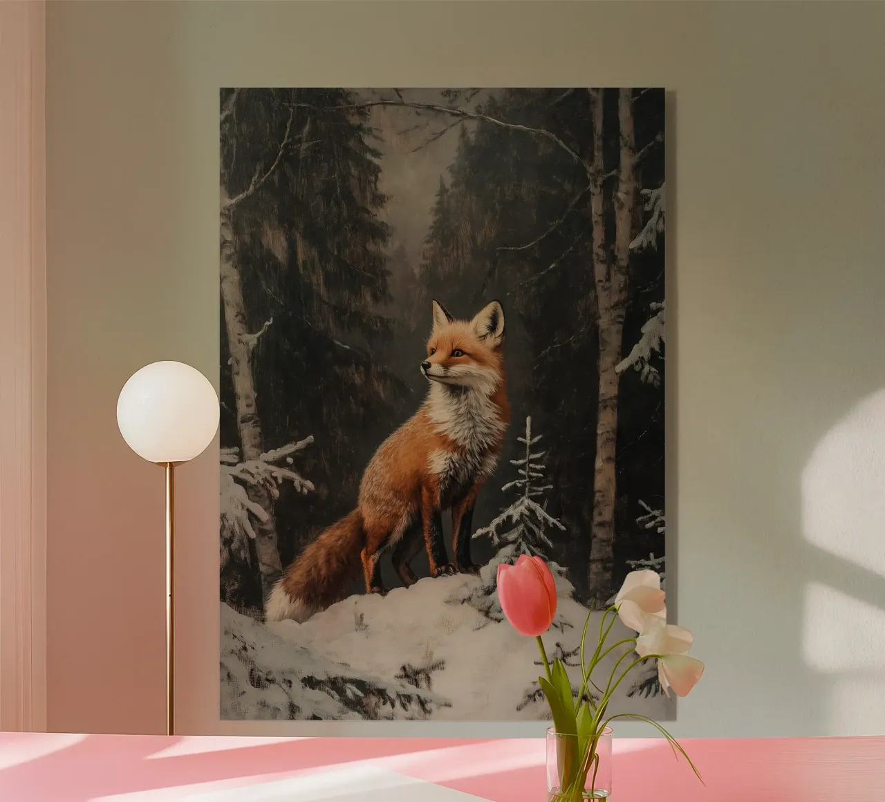 Fuchs im Winterwald plexiglass da Luna & Noctua