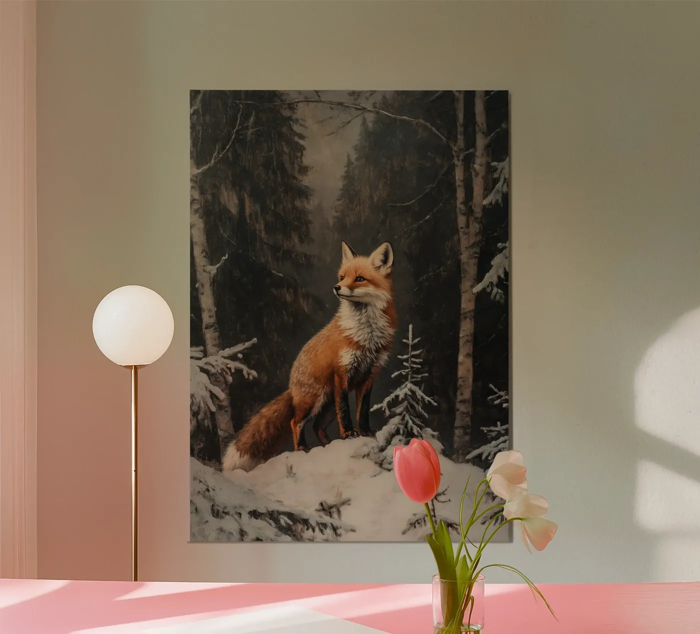 Fuchs im Winterwald alluminio dibond da Luna & Noctua