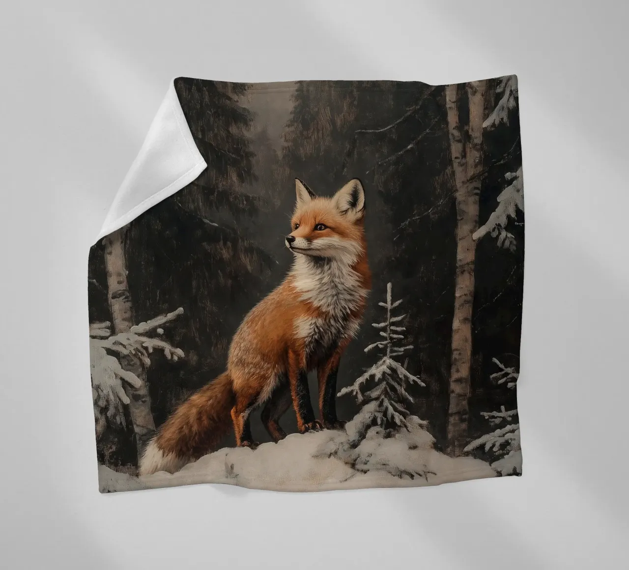 Fuchs im Winterwald coperta in pile da Luna & Noctua