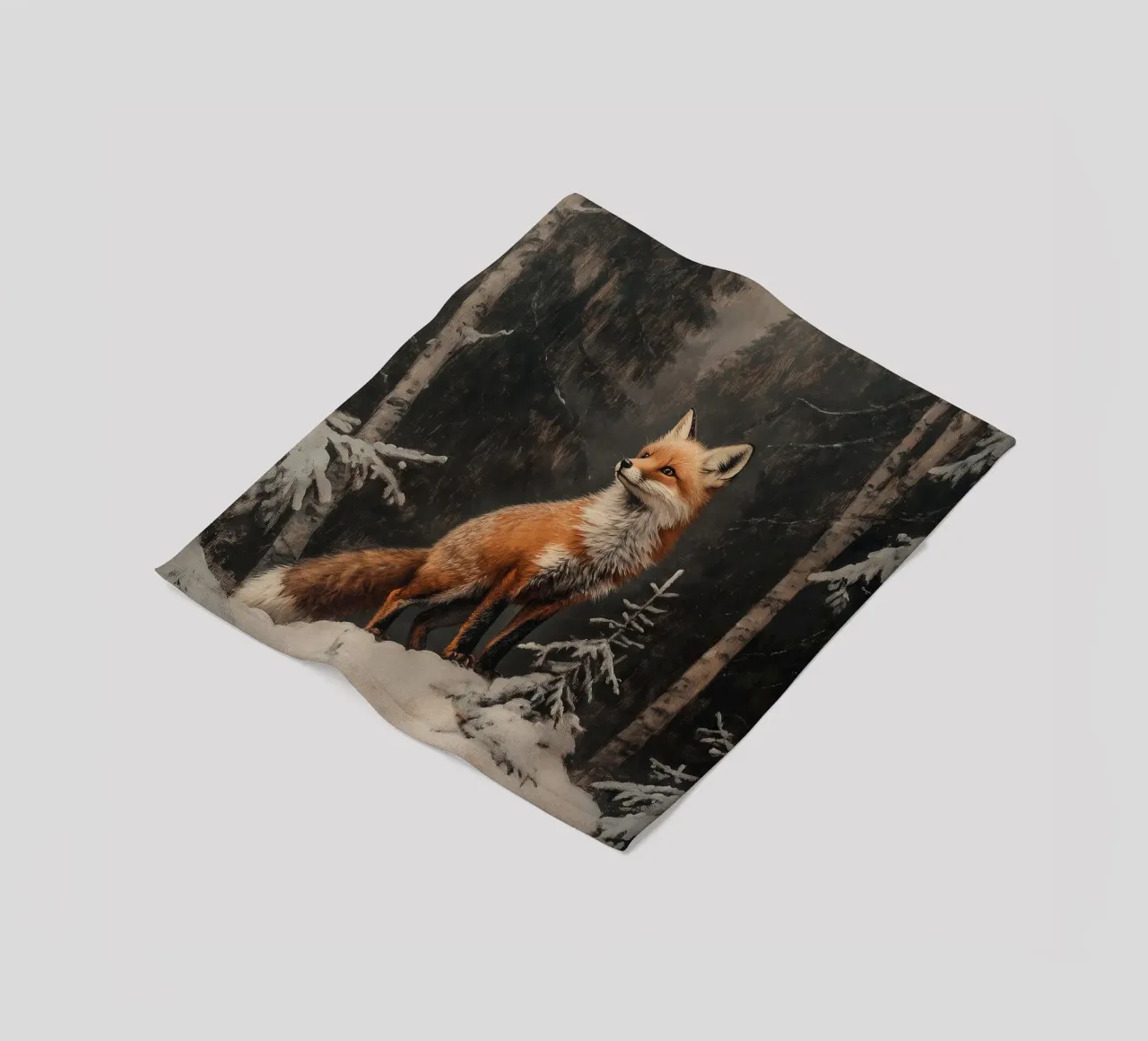 Fuchs im Winterwald coperta in pile da Luna & Noctua