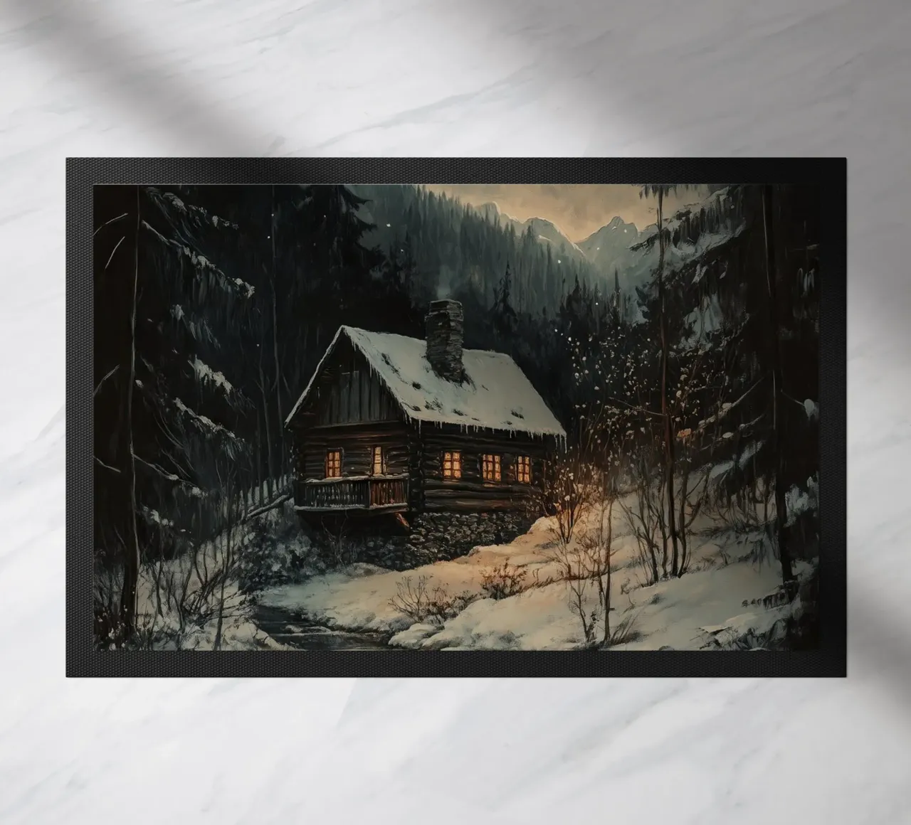 Häuschen im Winterwald zerbino da Luna & Noctua