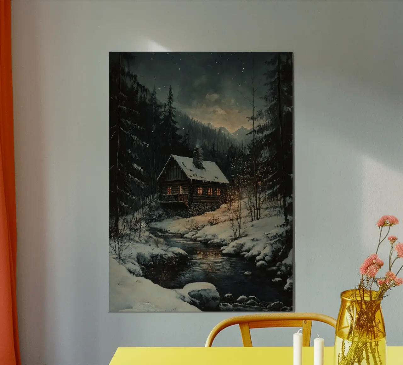 Häuschen im Winterwald carta hahnemühle da Luna & Noctua
