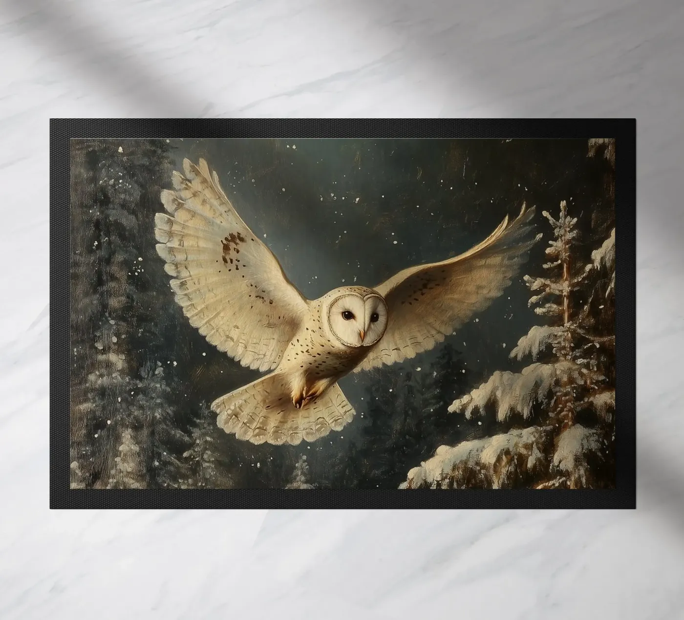 Eule im Winterwald zerbino da Luna & Noctua