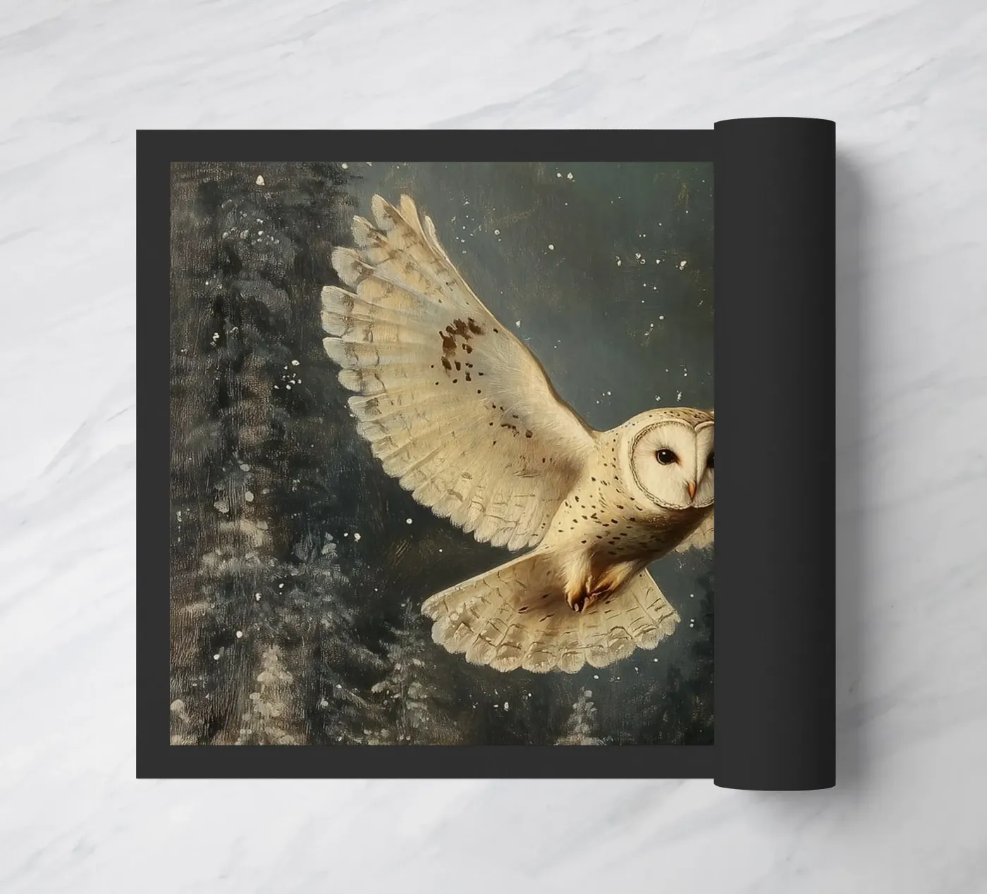 Eule im Winterwald zerbino da Luna & Noctua