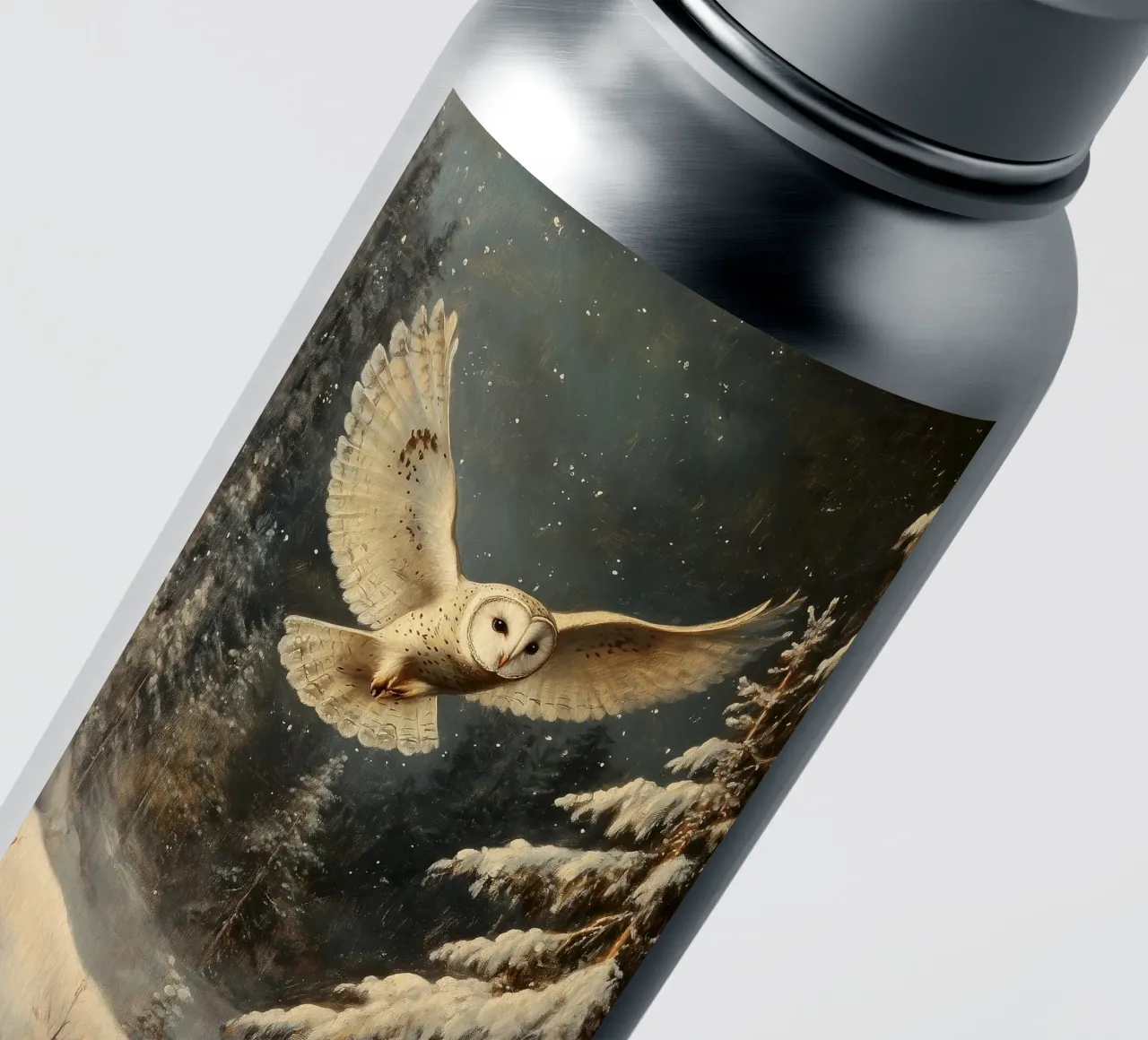 Eule im Winterwald sticker by Luna & Noctua