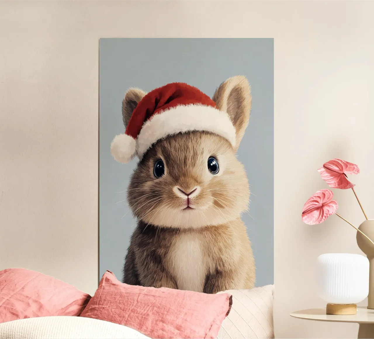 HeldIn #18: Hase feiert Weihnachten Poster von farbenhelden