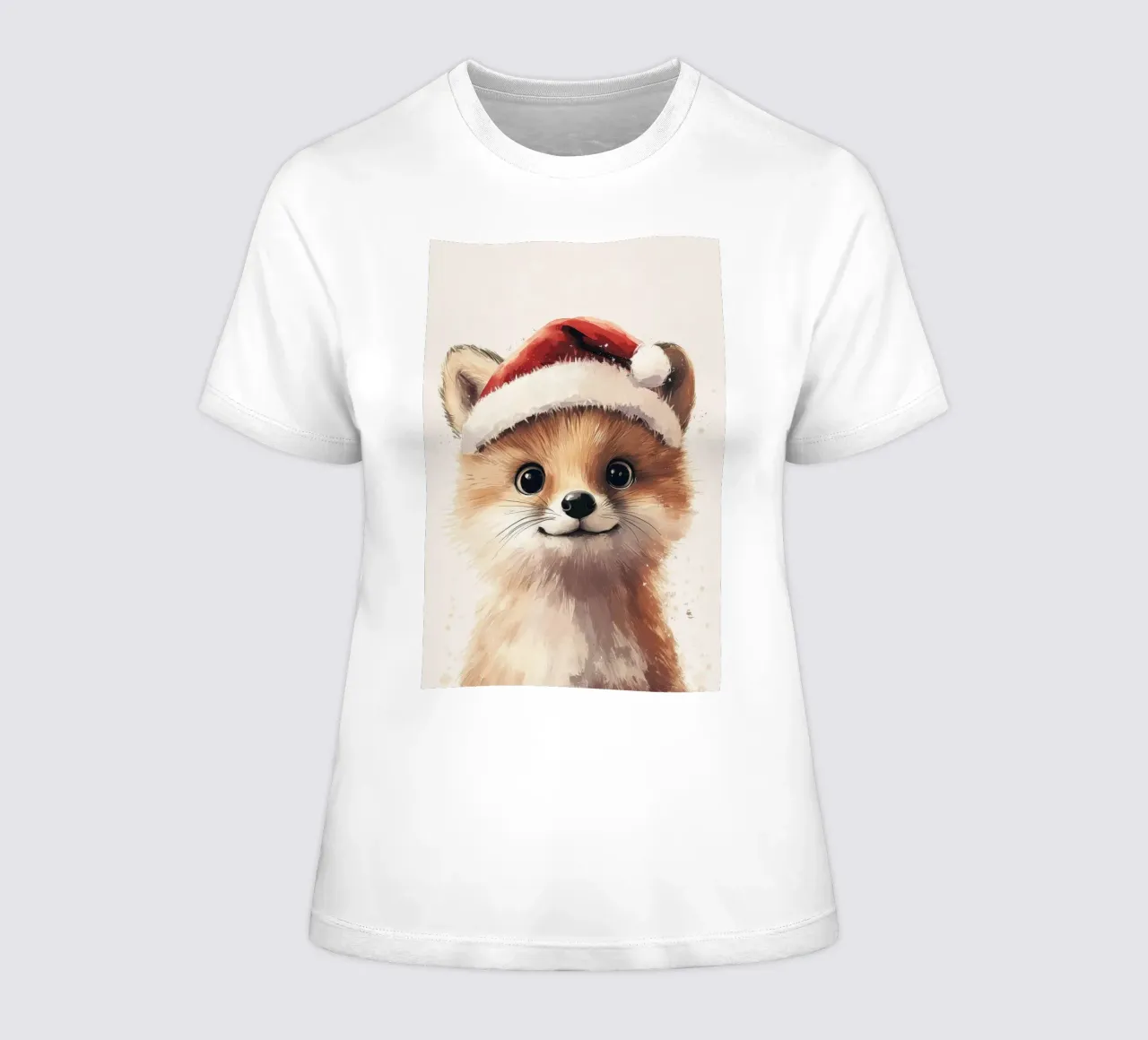 Hero #19 Fox celebrates Christmas women's fitted t-shirt by farbenhelden