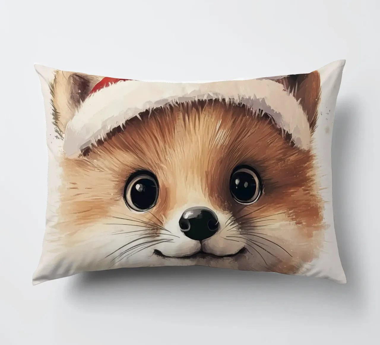 Hero #19 Fox celebrates Christmas decorative cushion by farbenhelden