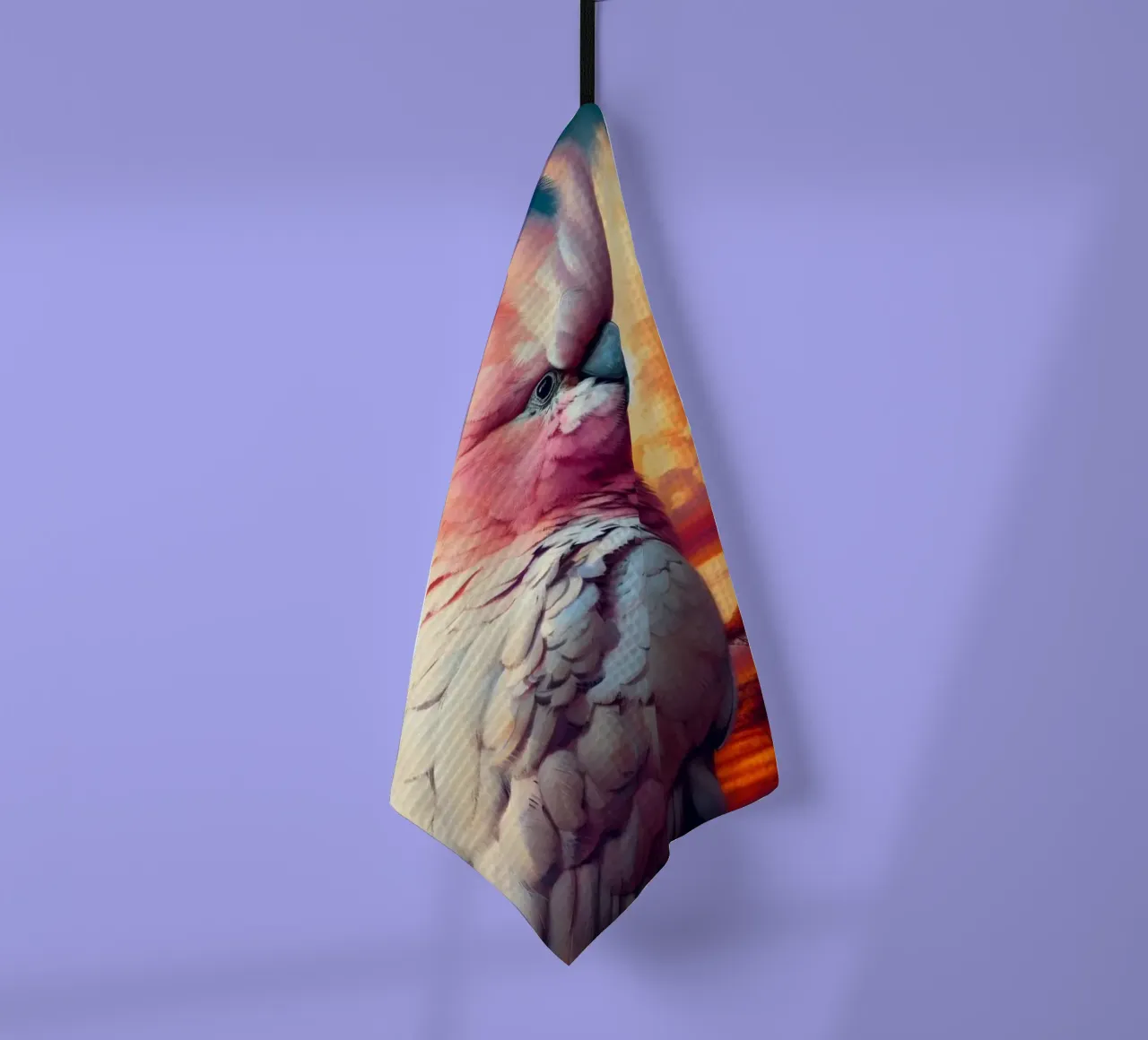 CACATOI ROSA canovaccio da cucina da RUBIANT ART