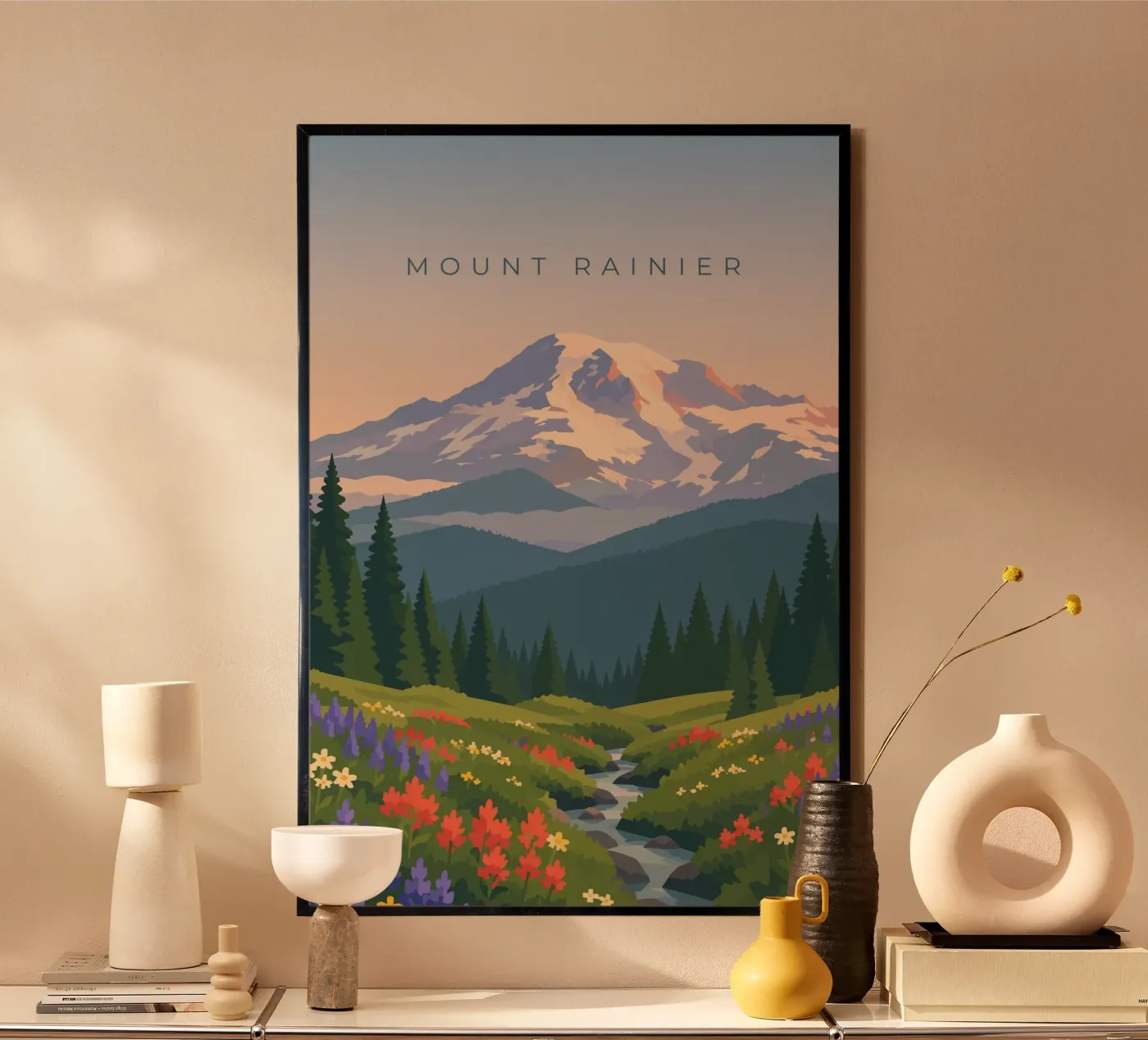 Mount Rainier Poster von minimalist designs