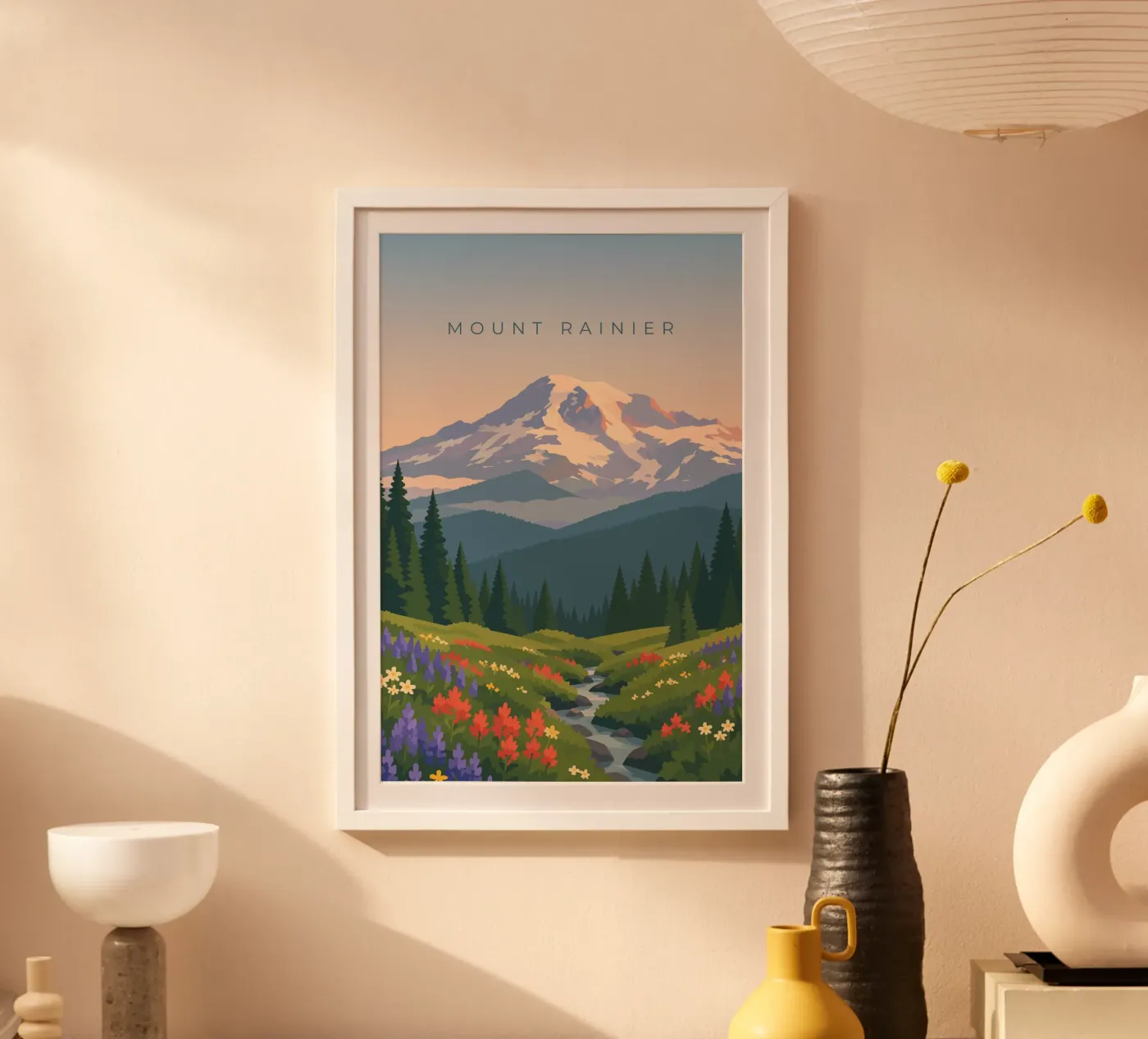 Mount Rainier Poster von minimalist designs