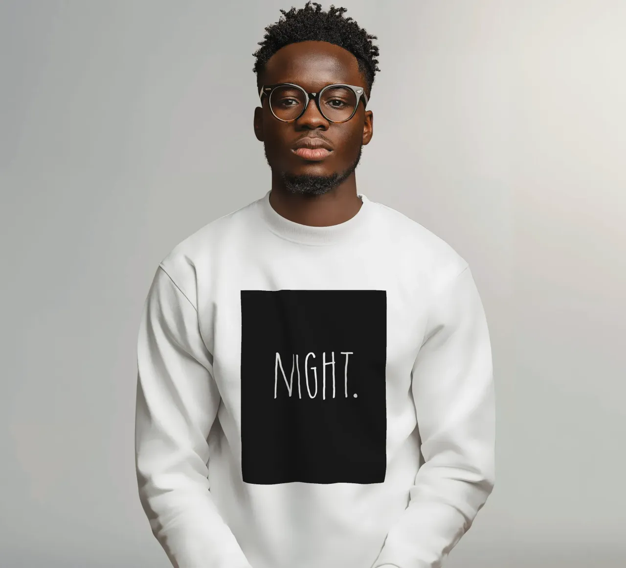 Design minimalista della NOTTE felpa da Whole©