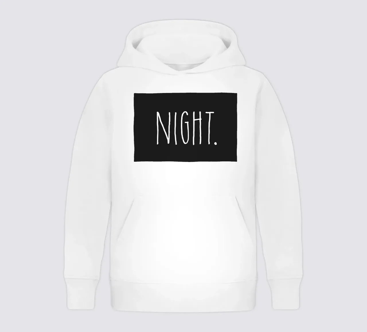 Design minimalista della NOTTE felpa bambino con cappuccio da Whole©
