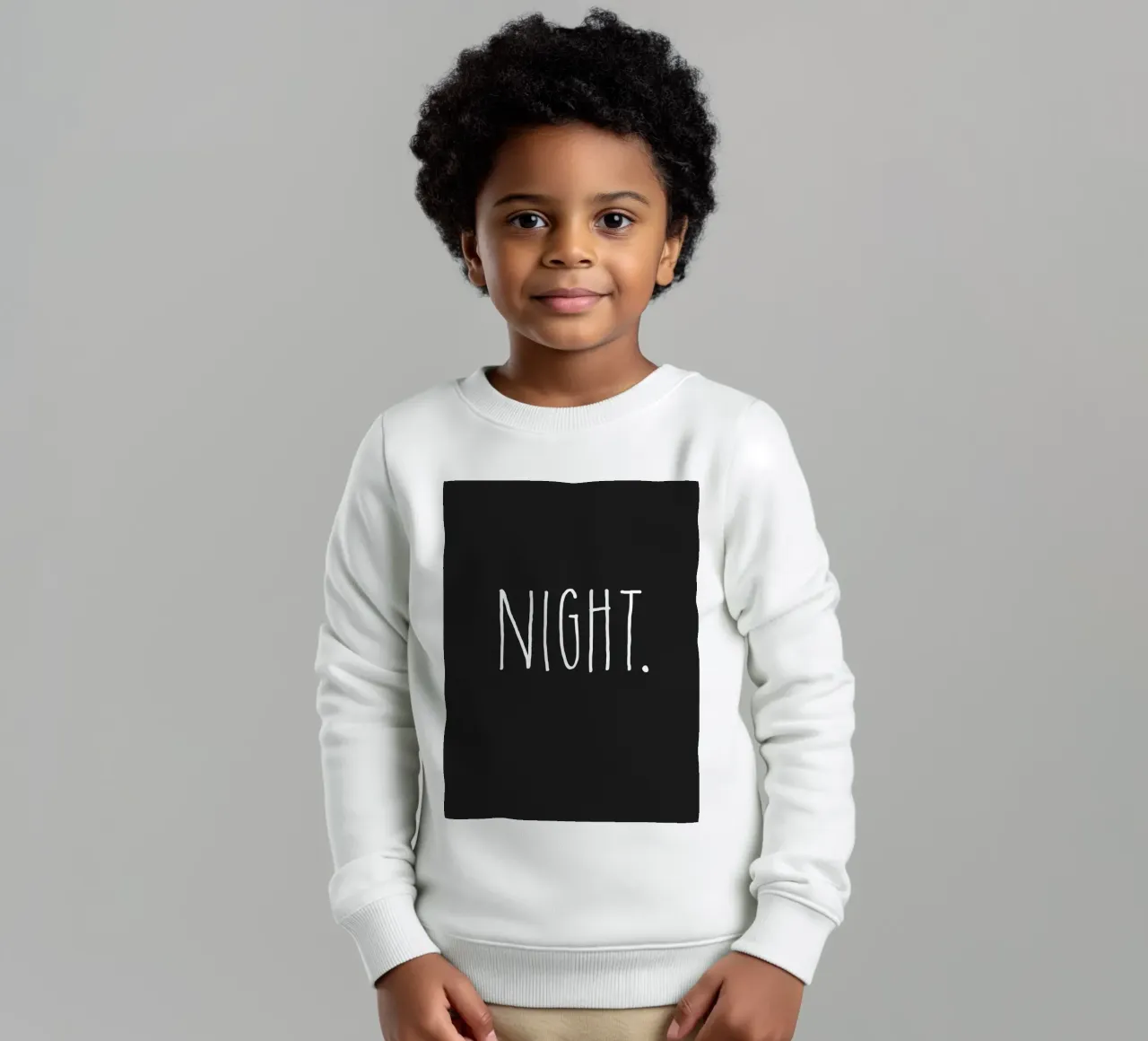 Design minimalista della NOTTE felpa bambino da Whole©