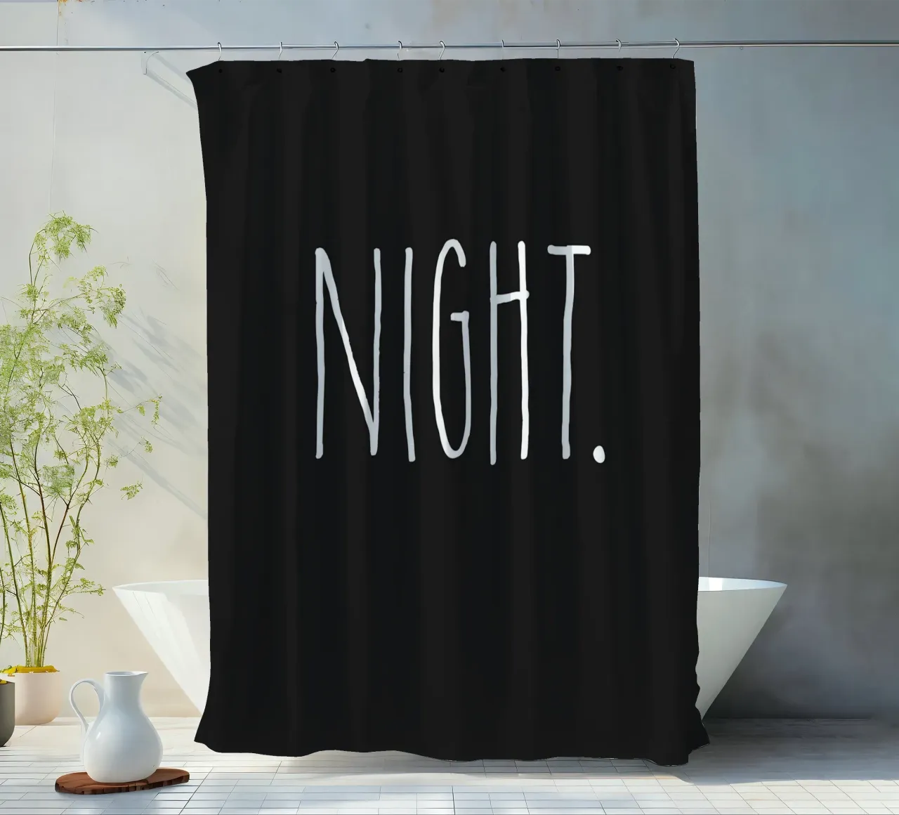 Design minimalista della NOTTE tenda da doccia da Whole©