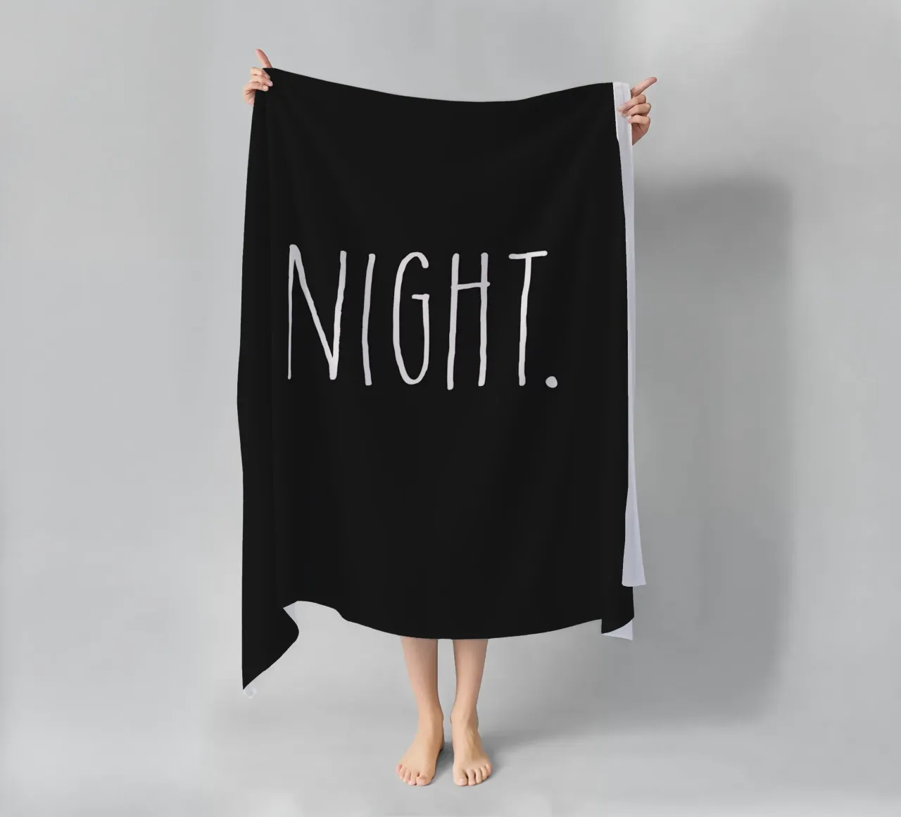 Design minimalista della NOTTE telo mare da Whole©