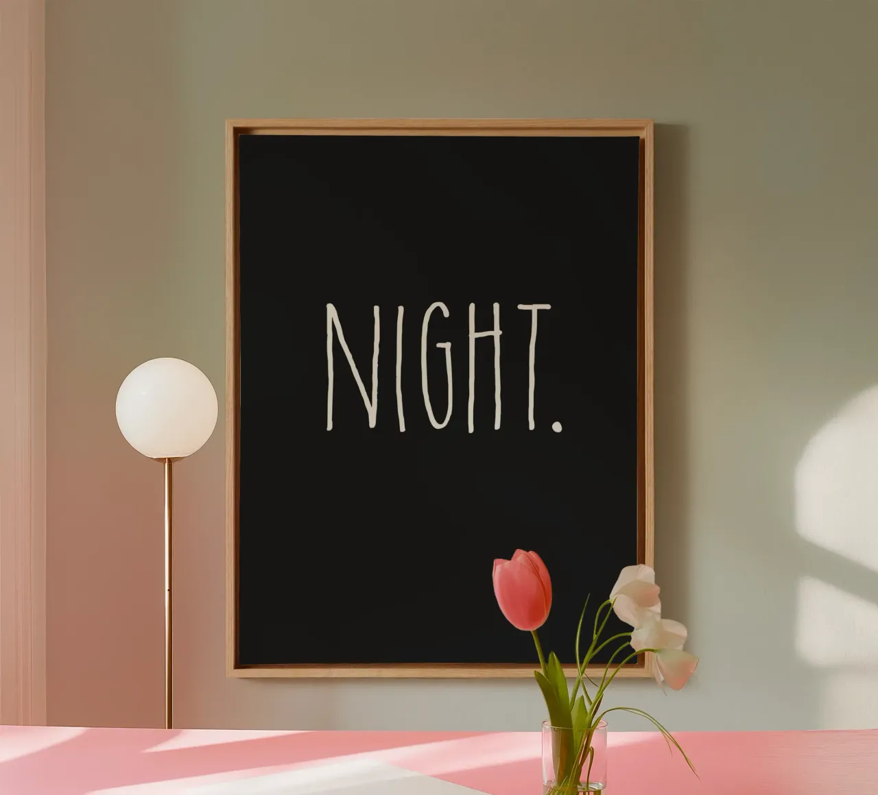 Design minimalista della NOTTE tela con Cornice a cassetta da Whole©